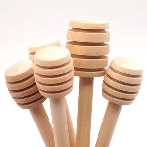 5Pcs/Lot 8cm Long Handle Wood Honey Stir